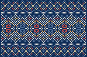 Knitting seamless patterns. Abstract geometric pattern design for wrapping paper, fabric pattern. Beautiful textile pattern for background or wallpaper. Decoration for Merry Christmas, Happy New Year.