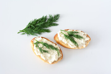 Cream Cheese and Dill on Toast