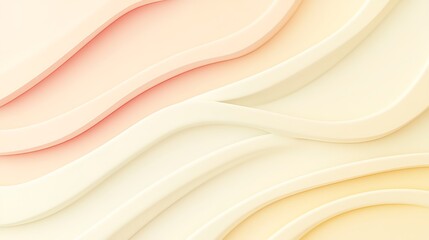 Obraz premium Abstract Cream and Peach Wave Pattern Design