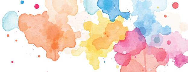 Holi colorful abstract liquid watercolor background with artistic, paint, splashes, grunge, splatter, texture, powder, Artwork for creative banner, card, template, effect, ink, blot design vector