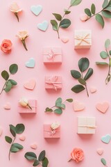 Valentine's day gift box illustration