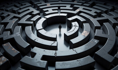 3d render of a maze