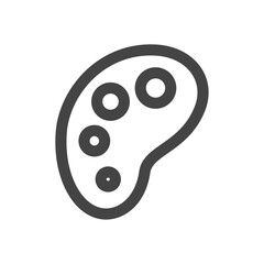 線画学校道具関連の単品アイコン　パレット