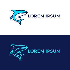 Shark Lineart Logo Design, Icon Shark, for Company Logo