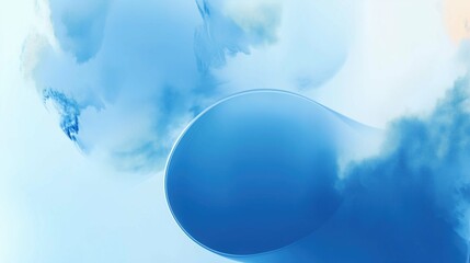Abstract blue background creating stunning visuals with dynamic shapes and soft color transitions