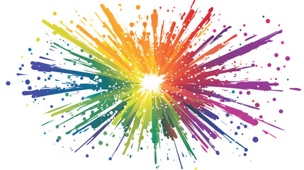 Vibrant Multicolored Sparkle Burst Radiating Energy and Joy in a Mesmerizing Display of Colors. Generative AI