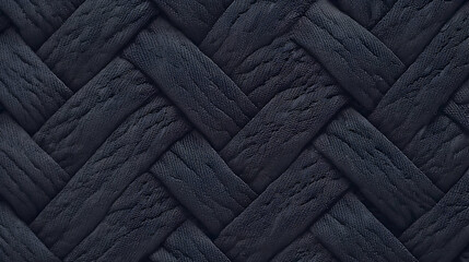 Dark woven texture background; intricate charcoal pattern; design element; close-up studio shot