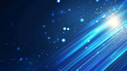 Abstract Blue Dynamic Light Streaks Background Image