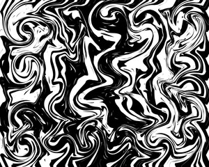 Seamless black swirl waves. Hand drawn background. Trendy textile, fabric, wrapping	