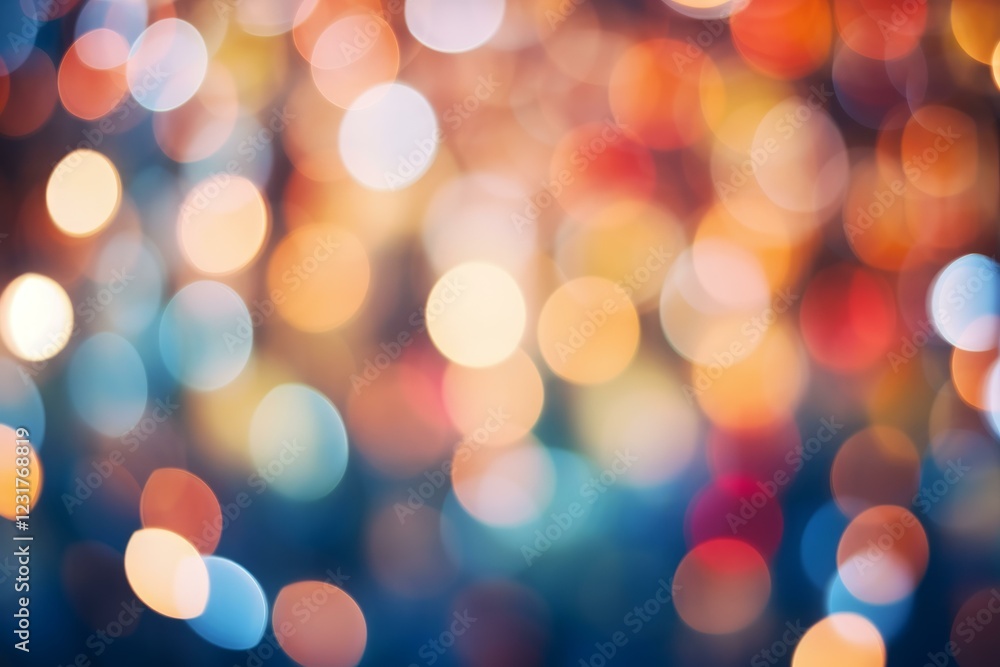 Aufkleber blurred colorful bokeh lights creating a festive and vibrant background