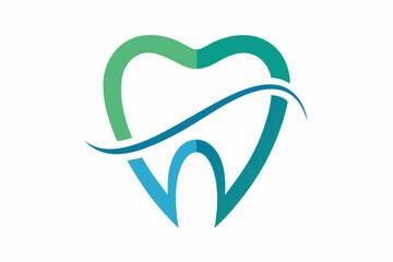 dental logo design concept on white background