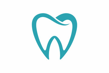 dental logo design concept on white background