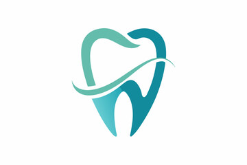 dental logo design concept on white background