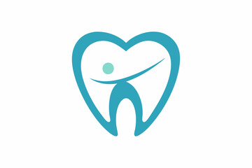 dental logo design concept on white background