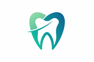 dental logo design concept on white background