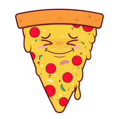 pizza hurt face cartoon cute
