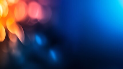 Abstract Blue and Orange Bokeh Background