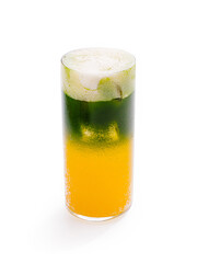 Refreshing layered beverage with vibrant colors, perfect for summer gatherings and celebrations