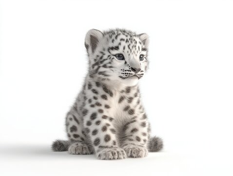 Adorable snow leopard cub playfully poses indoors cute photography cozy environment close-up perspective