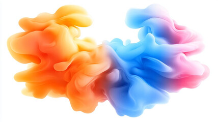 Obraz premium Colorful organic shapes flowing together create vibrant abstract design
