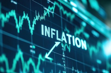 A graph with a downward arrow pointing to the word inflation
