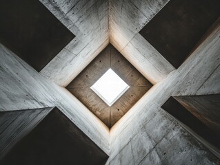 A square shaped room with a window in the middle