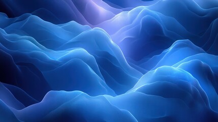 Obraz premium Abstract blue waves flowing, digital art background, website design