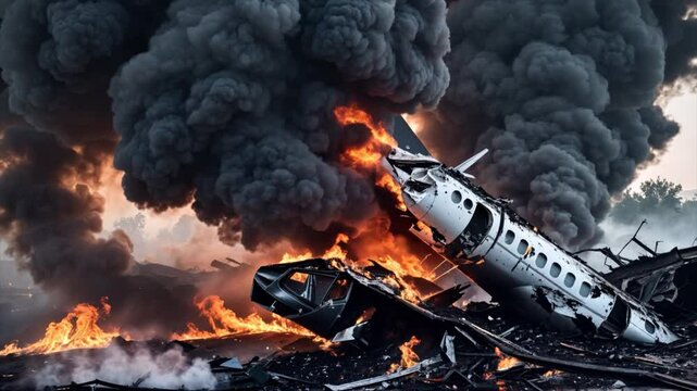 A passenger plane crash. 04.