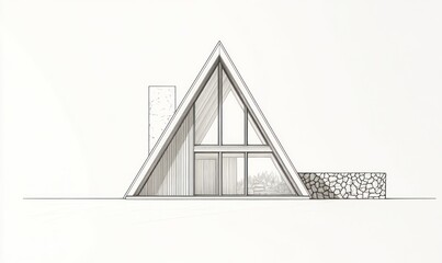 A Frame House Architectural Design Sketch