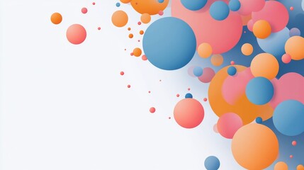 Abstract Colorful Circles Background Design with Pastel Shades and Gradient Effects