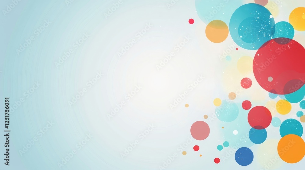 Poster abstract colorful circles background design