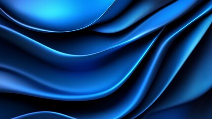 Fototapeta premium Abstract Blue Waves: A Serene Digital Art Piece