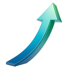 A 3d arrow  illustration on white background