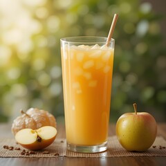 apple juice with apple