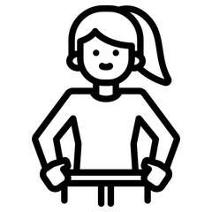 체중 감량 여자 아이콘