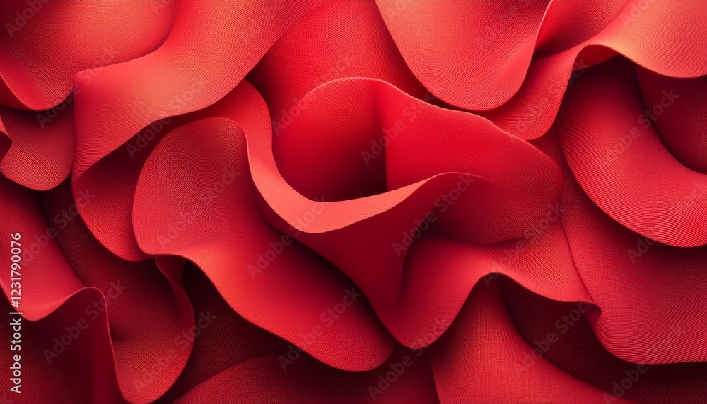 Poster fluid red waves abstract background modern graphic design with smooth gradients and minimal detail