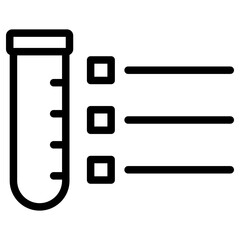 병원 시험관과 검사 목록 아이콘
