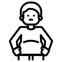 체중이 증가한 남성 아이콘