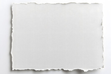 Obraz premium White torn paper sheet, isolated on white background