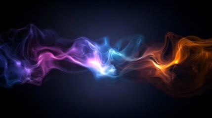 Abstract Colorful Smoke Waves: A Symphony of Hues
