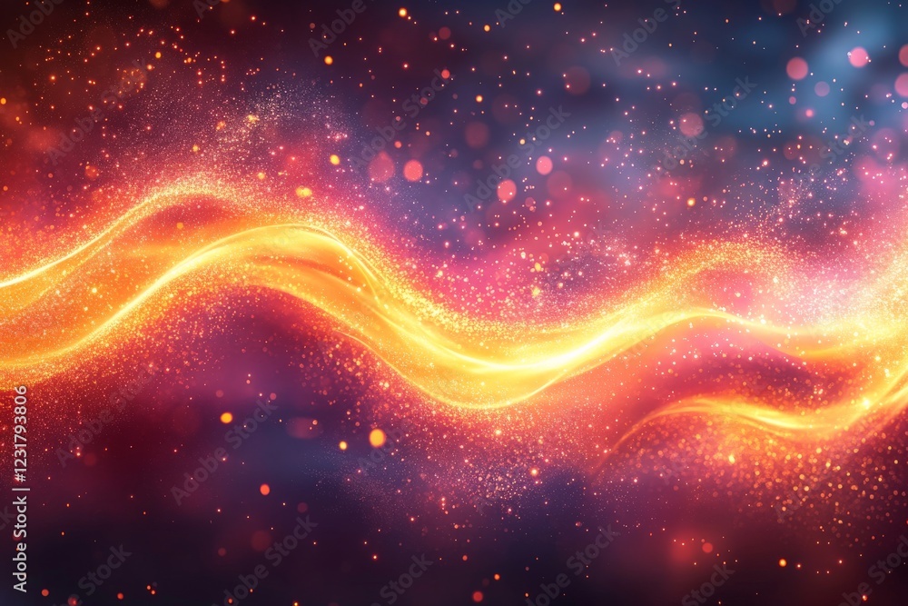 Aufkleber bright swirling particles create a stunning light display in this digital artwork featuring vibrant 