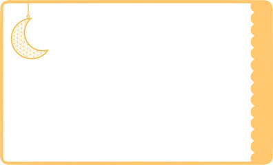 Obraz premium Golden Lantern Illustration with Decorative Border Frame