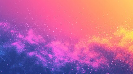 Obraz premium Cosmic Nebula Background Pink, orange, purple galaxy, sparkling dust, website design
