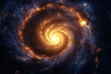 A galaxy with spirals of stars stretching into infinity, the swirling arms creating a mesmerizing, endless display of light.