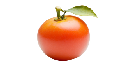 Closeup of a vibrant red apple with green leaf, symbol of freshness and healthy eating