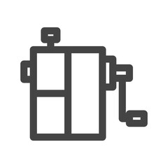 線画学校道具関連の単品アイコン　鉛筆削り