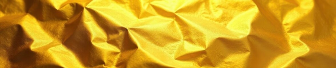 Wrinkled gold foil, diffused light highlights,  gleam,  shine,  photography