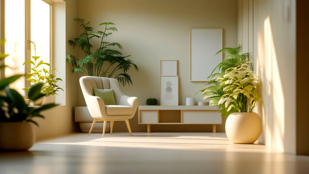 Simple soft focus of a calm, peaceful healthcare environment, perfect for adding stress management or mental health tips