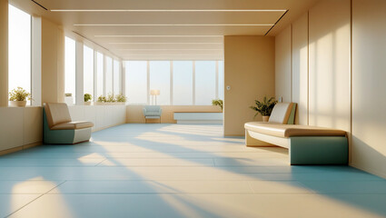 Simple soft focus of a calm, peaceful healthcare environment, perfect for adding stress management or mental health tips