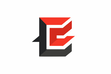 Alphabet E logo design concept